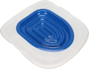Cat Toilet Training Kit, Reusable Puppy Cat Litter Mat Kitty Urinal Seat Toilet Trainer, Strong Bearing Capacity Home Urinal Seat Potty for Puppy & Small Pet (White Tray, 1 Blue Inner Support)