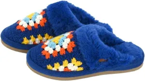 C.C Pattern Knitted Slip-On Slippers With Faux Fur Lining Indoor-Outdoor House For Women