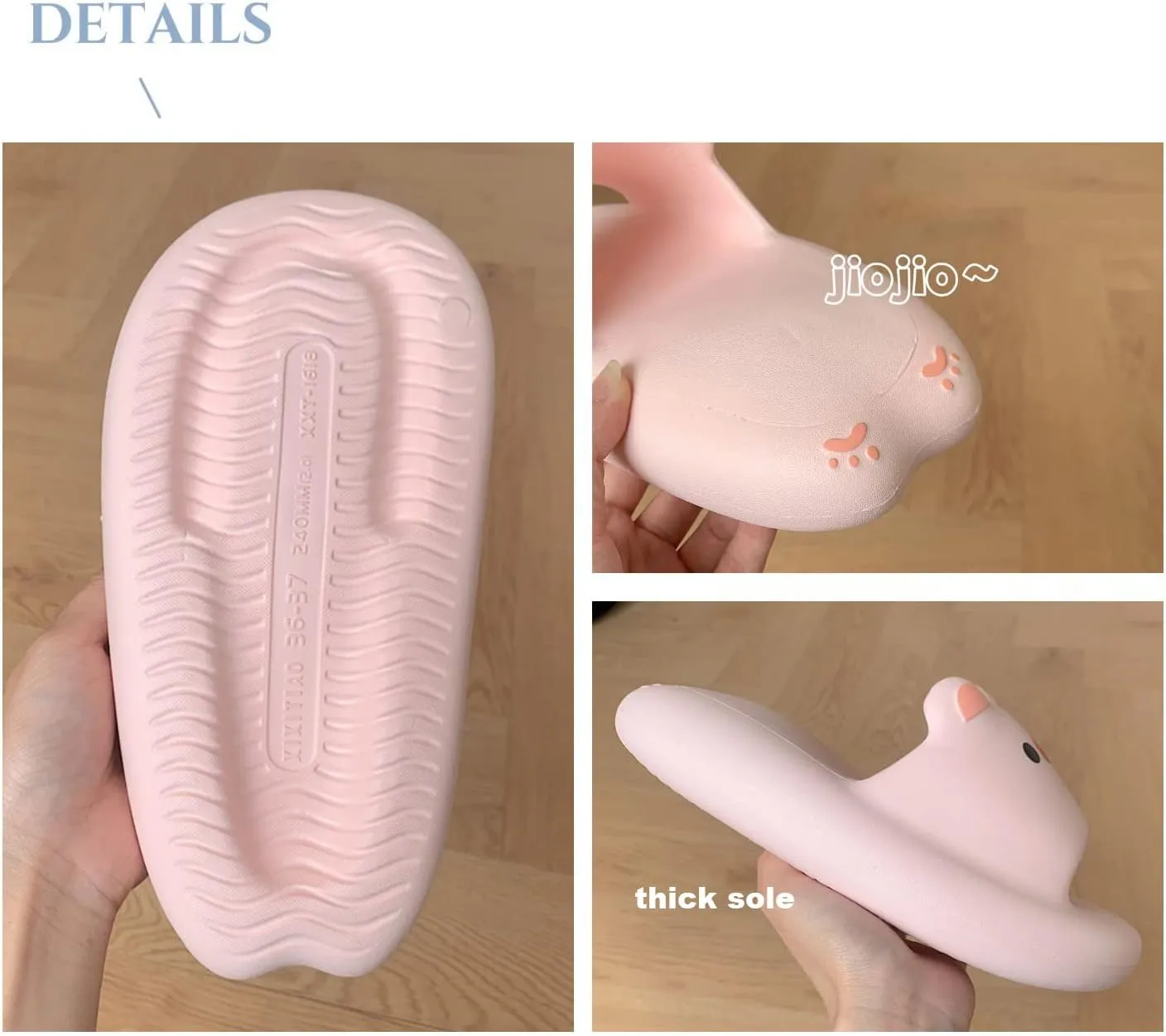 CEINOM Kawaii Pig Slippers for Women teen girls Pillow Cloud Slippers Bathroom Gym Soft Sole Open Toe House Slides
