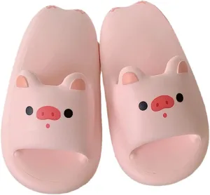 CEINOM Kawaii Pig Slippers for Women teen girls Pillow Cloud Slippers Bathroom Gym Soft Sole Open Toe House Slides