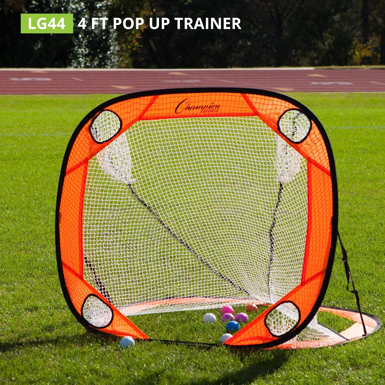 Champion Sports Lacrosse Training Goal: Pop Up & Backyard Shooting Net