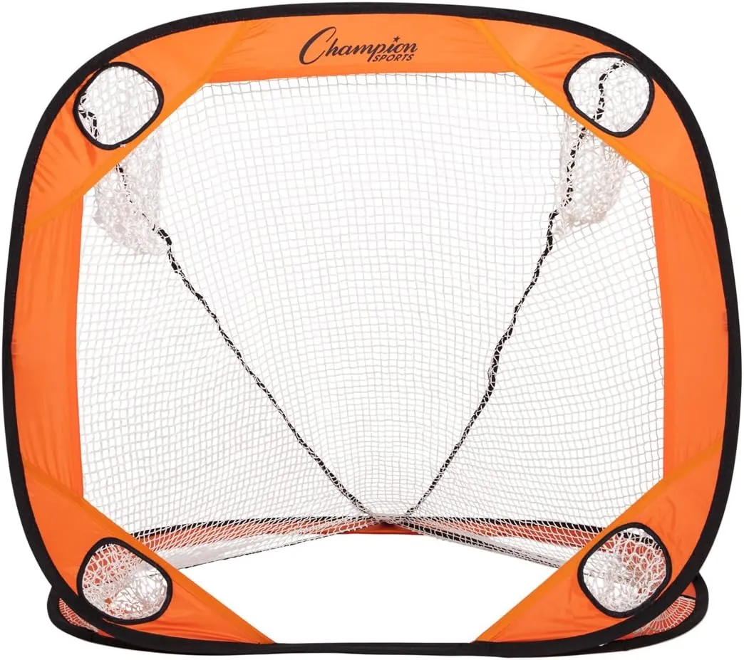 Champion Sports Lacrosse Training Goal: Pop Up & Backyard Shooting Net