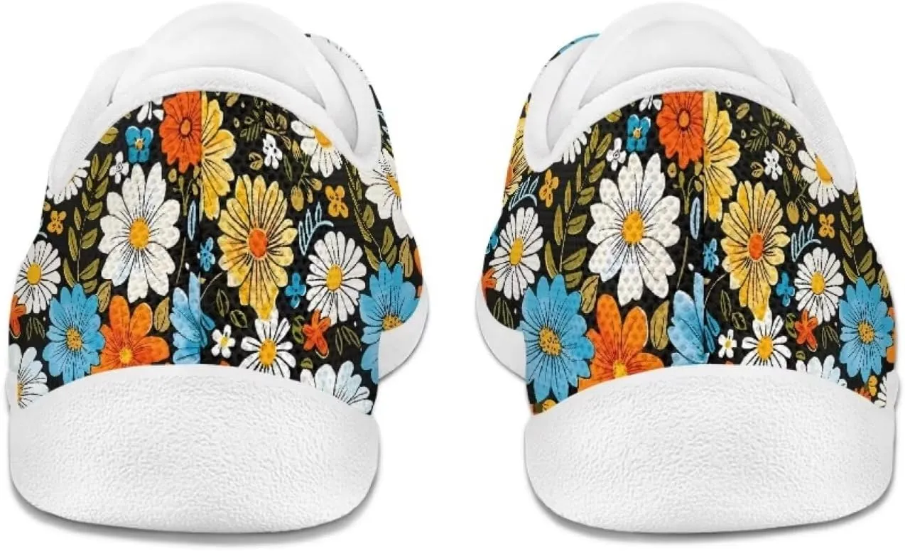 chaqlin Low Cut Tennis Shoes for Women Fashion Running Walking Slip On Sneakers Classic Lace-up Flat Shoe