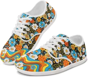 chaqlin Low Cut Tennis Shoes for Women Fashion Running Walking Slip On Sneakers Classic Lace-up Flat Shoe