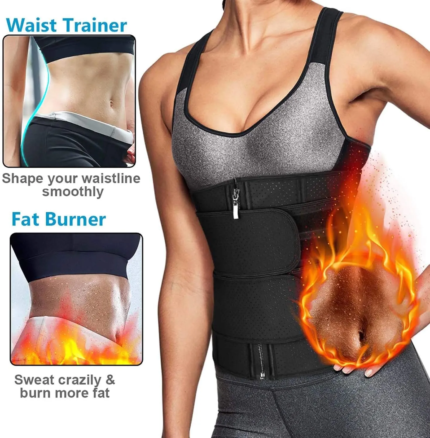 Charmian Waist Trainer for Women Latex Underbust Corset Sport Girdle Waist Cincher Hourglass Body Shaper