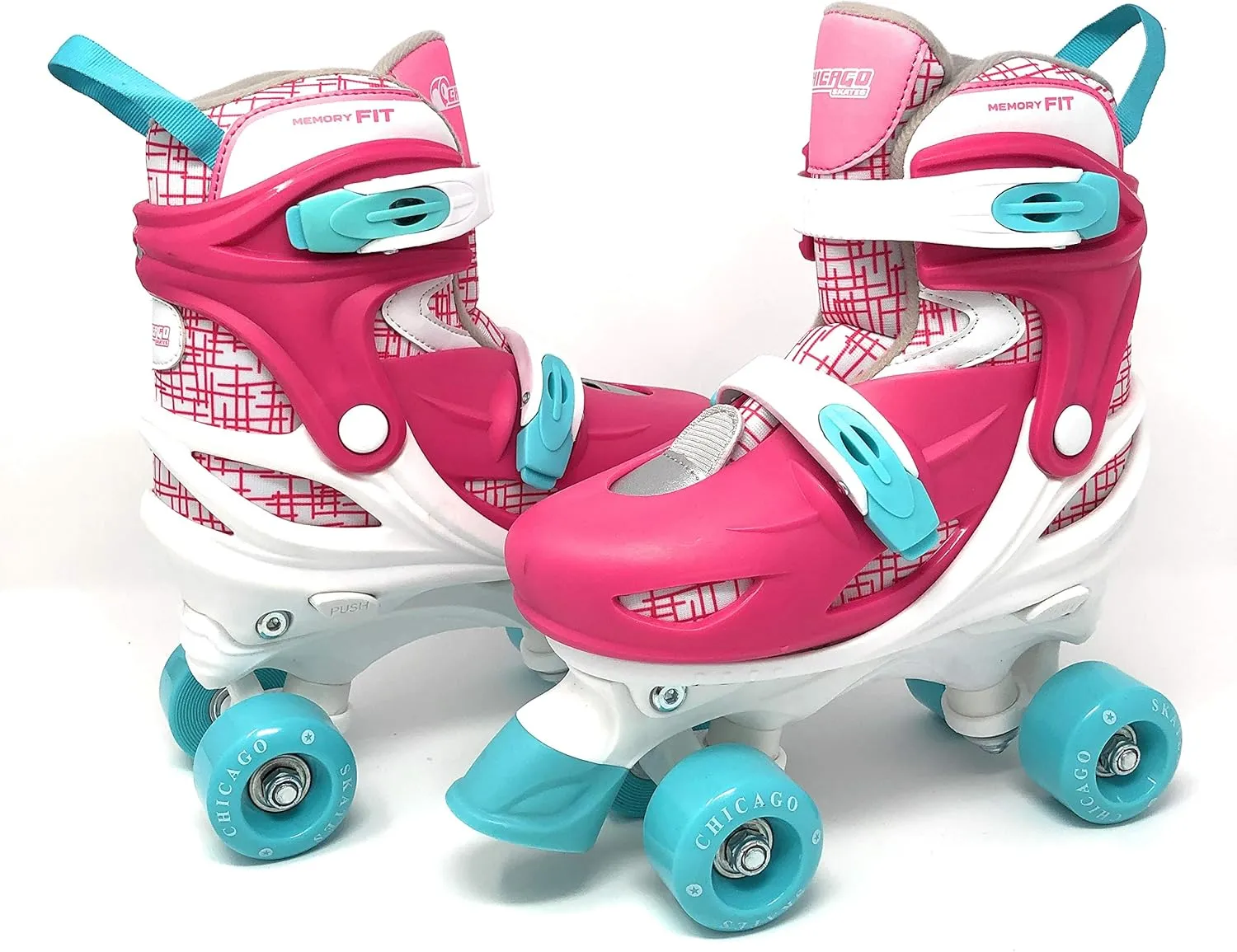 CHICAGO Skates Kids Roller Skate Combo Set – Adjustable Quad Skates with Helmet, Knee Pads & Wrist Guards – Beginner Protective Gear Kit for Indoor & Outdoor Use