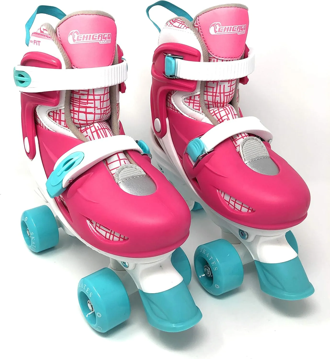 CHICAGO Skates Kids Roller Skate Combo Set – Adjustable Quad Skates with Helmet, Knee Pads & Wrist Guards – Beginner Protective Gear Kit for Indoor & Outdoor Use