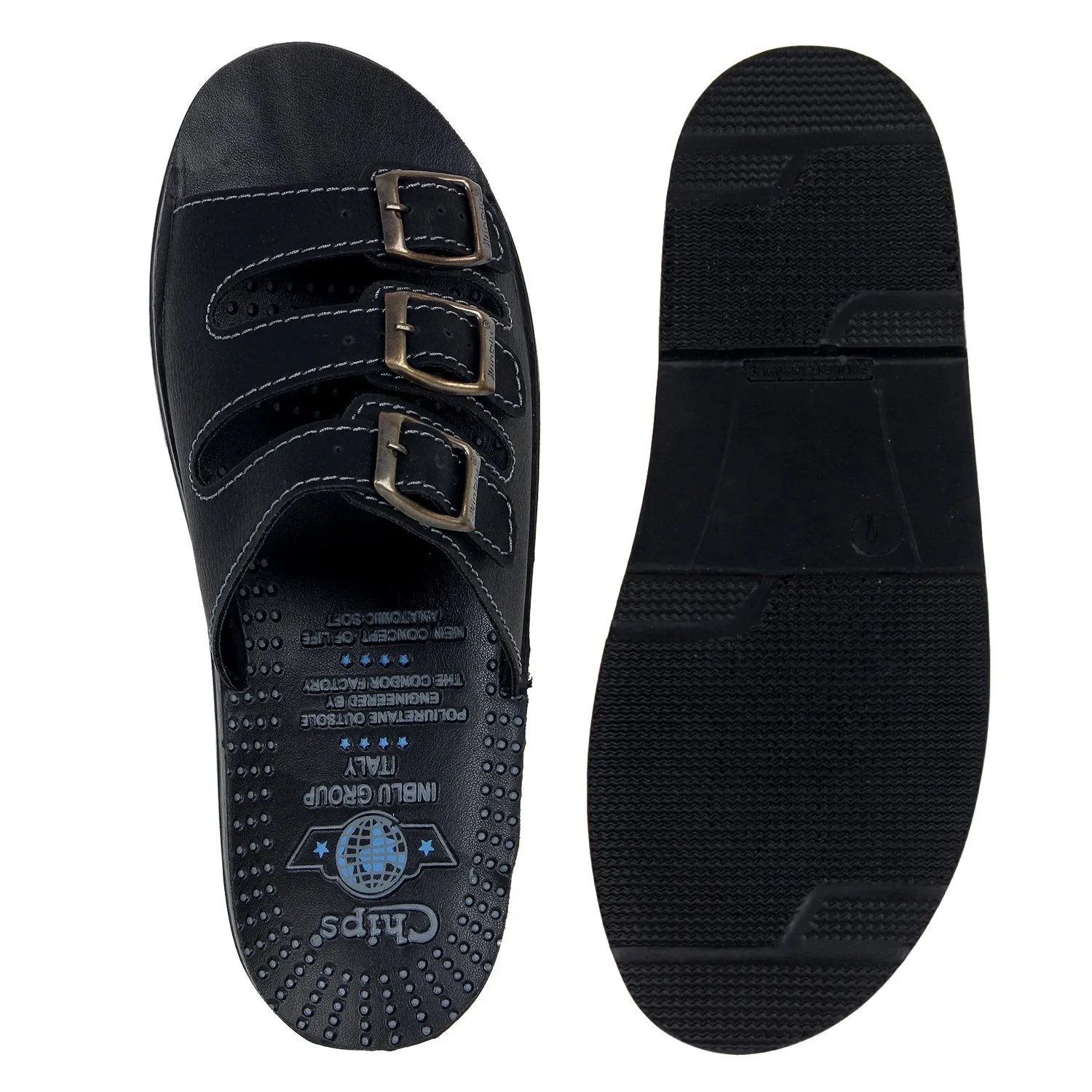 Chips Men Slipper #3109 - BLACK