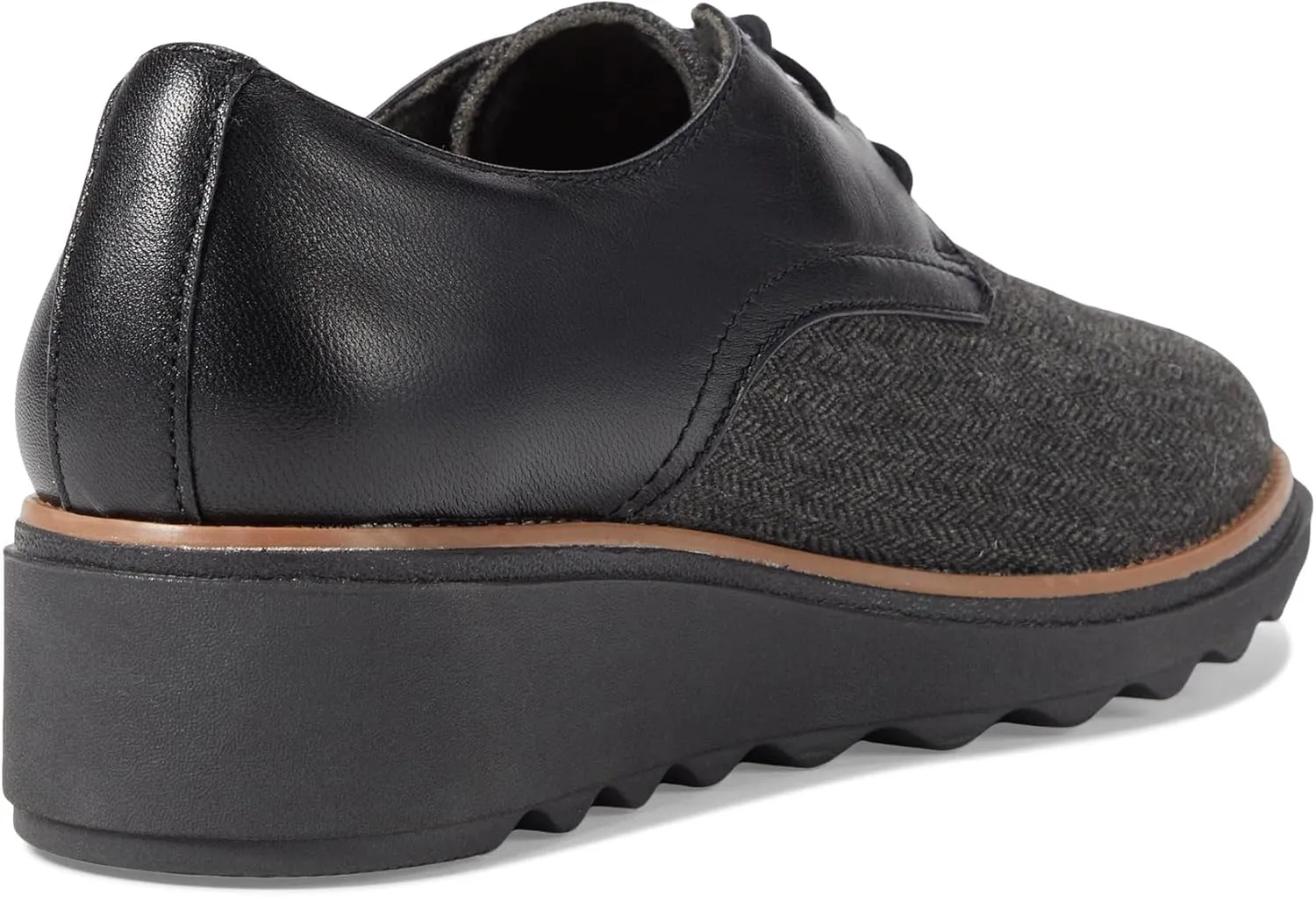 Clarks Womens Sharon Rae Lace-Up Leather Oxfords