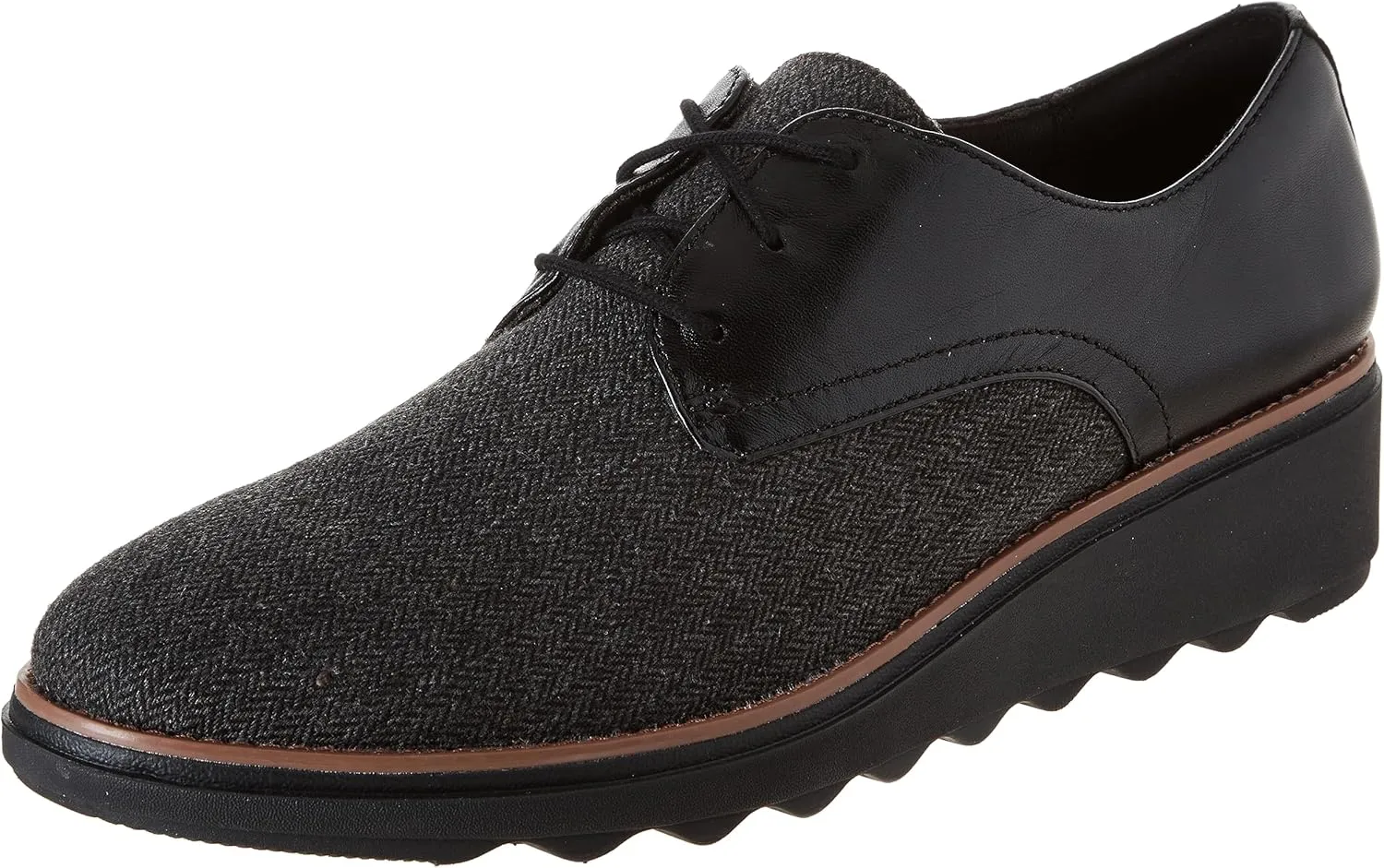 Clarks Womens Sharon Rae Lace-Up Leather Oxfords