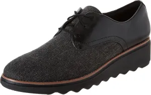 Clarks Womens Sharon Rae Lace-Up Leather Oxfords