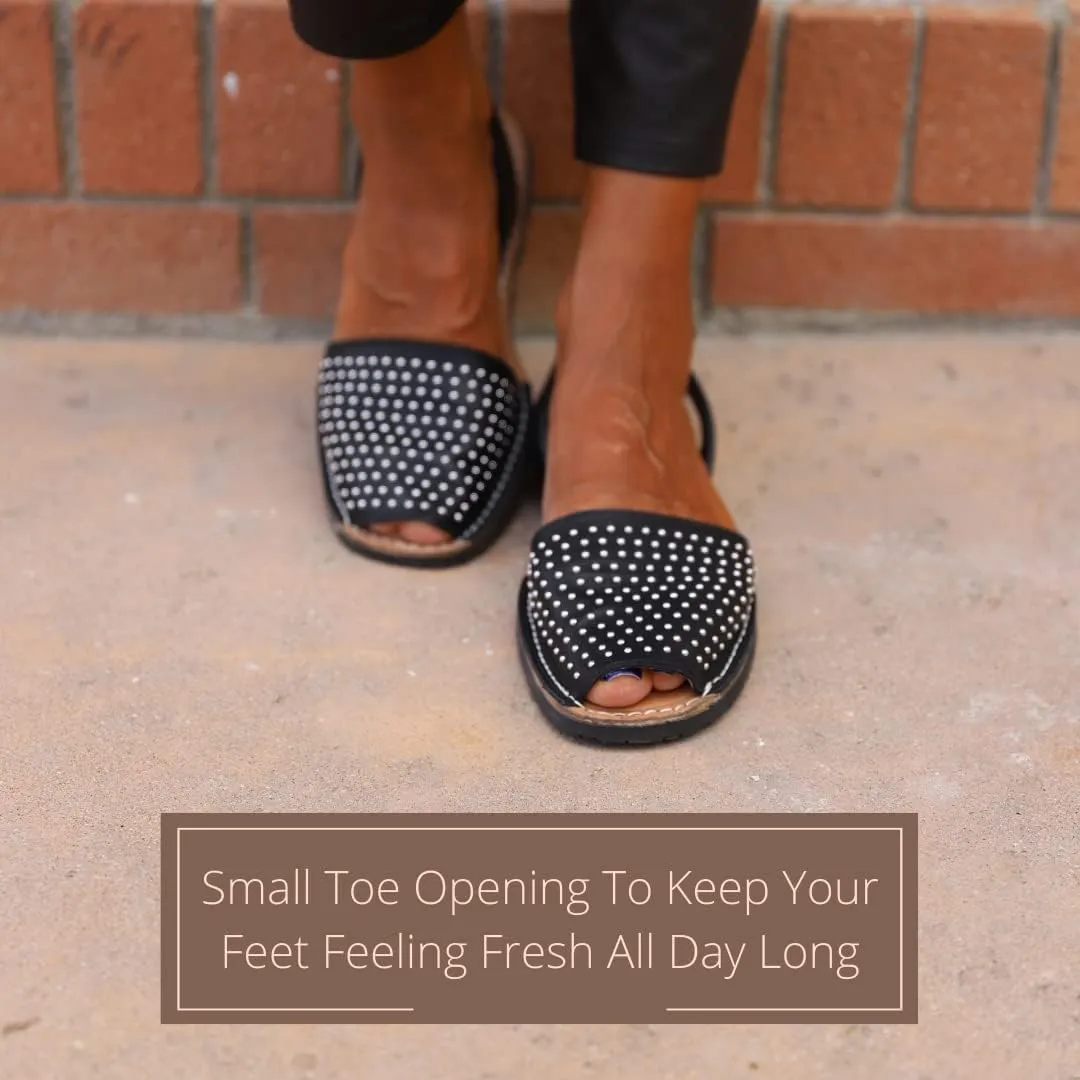 Classic Comfortable Flat Sandals for Women, Dressy Soft Leather Peep Toe Sandals for Women, Versatile Casual Slip-on Flats