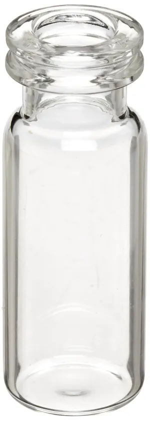 Clear Glass Flat Base Target Snap-It Vial, Vial Finish 11mm Crimp/Snap, 12mm Diameter x 32mm Height, 2mL Capacity (Case of 20)