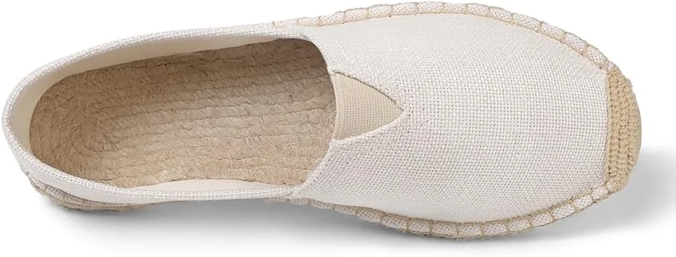 Closed Toe Canvas Slip on Flat Espadrilles Loafers for Men and Women