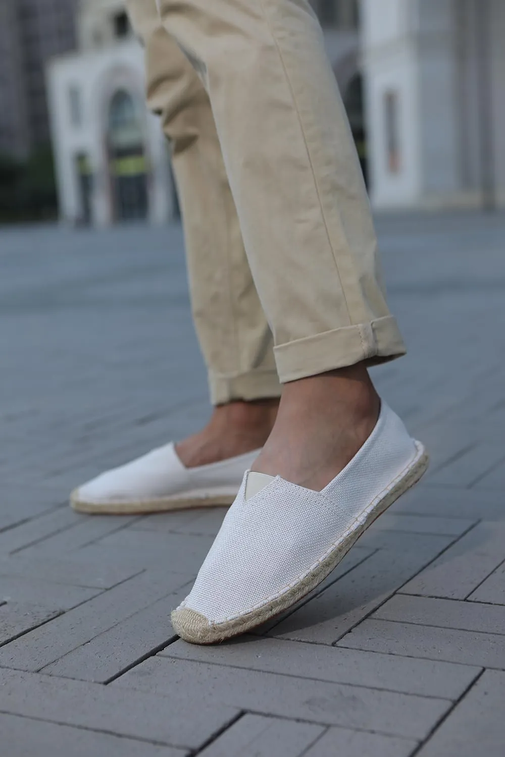 Closed Toe Canvas Slip on Flat Espadrilles Loafers for Men and Women