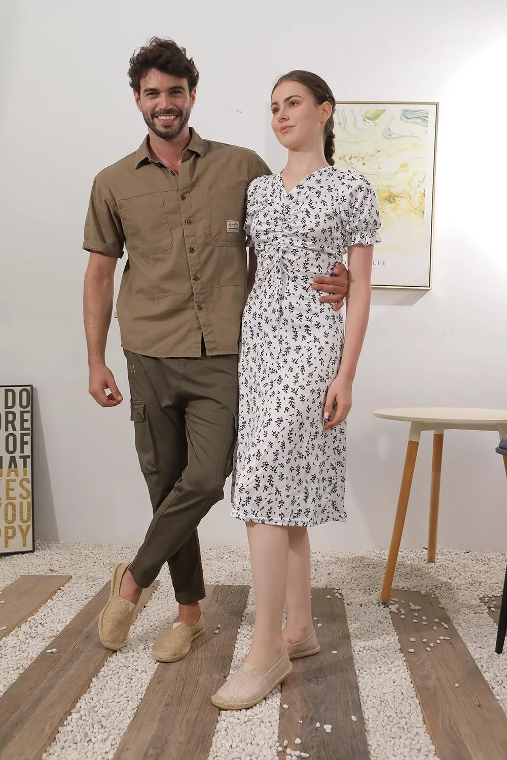 Closed Toe Canvas Slip on Flat Espadrilles Loafers for Men and Women