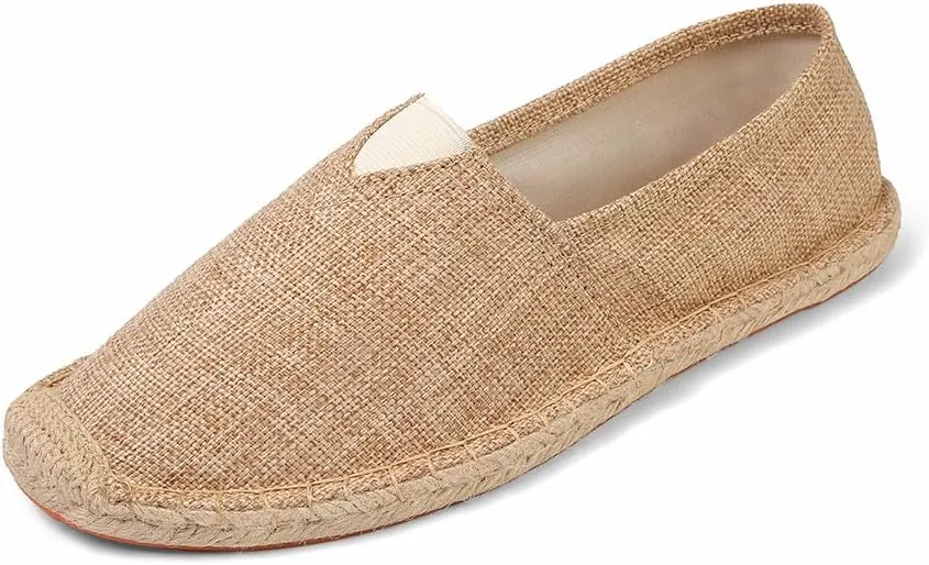 Closed Toe Canvas Slip on Flat Espadrilles Loafers for Men and Women