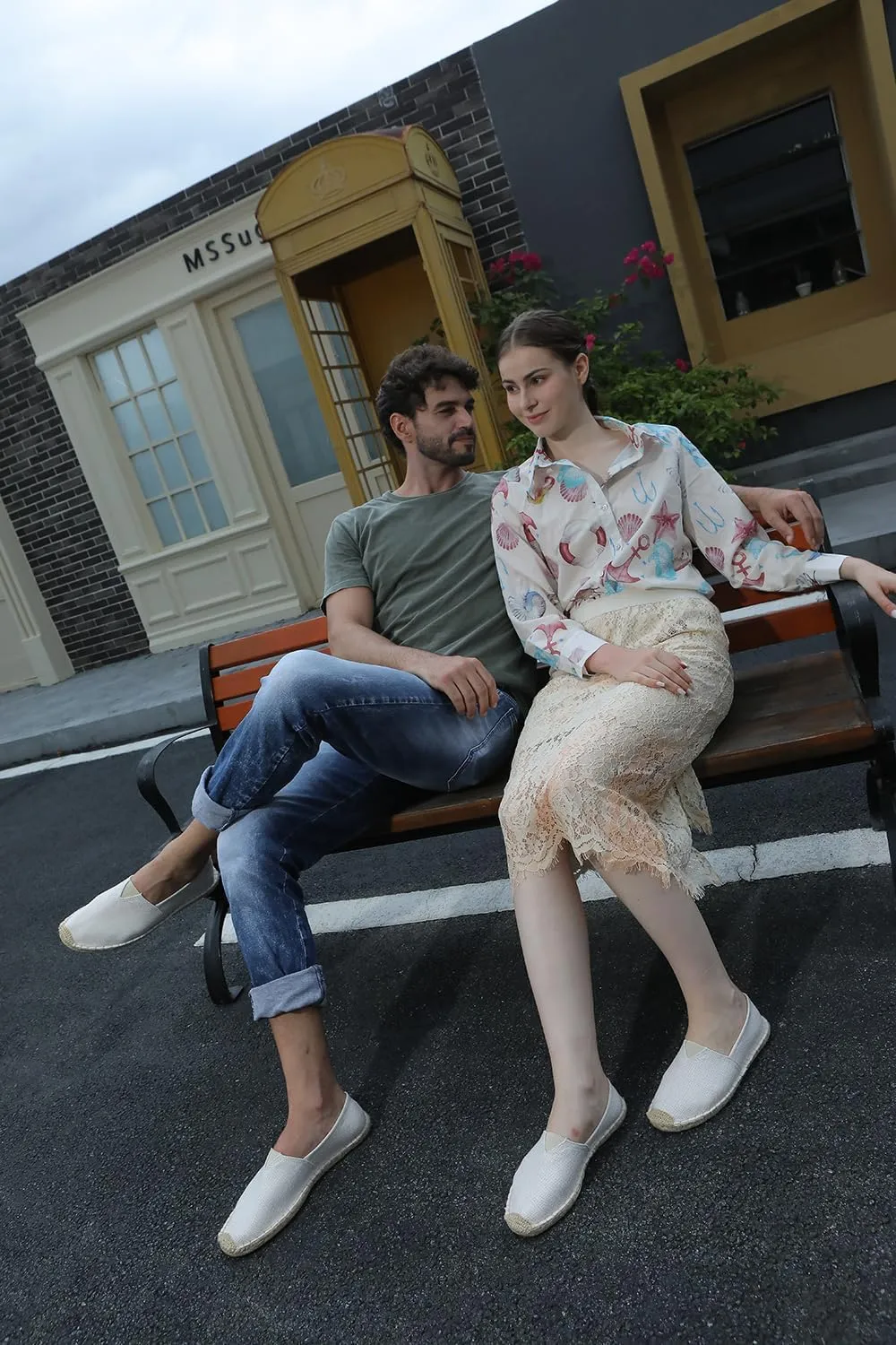 Closed Toe Canvas Slip on Flat Espadrilles Loafers for Men and Women