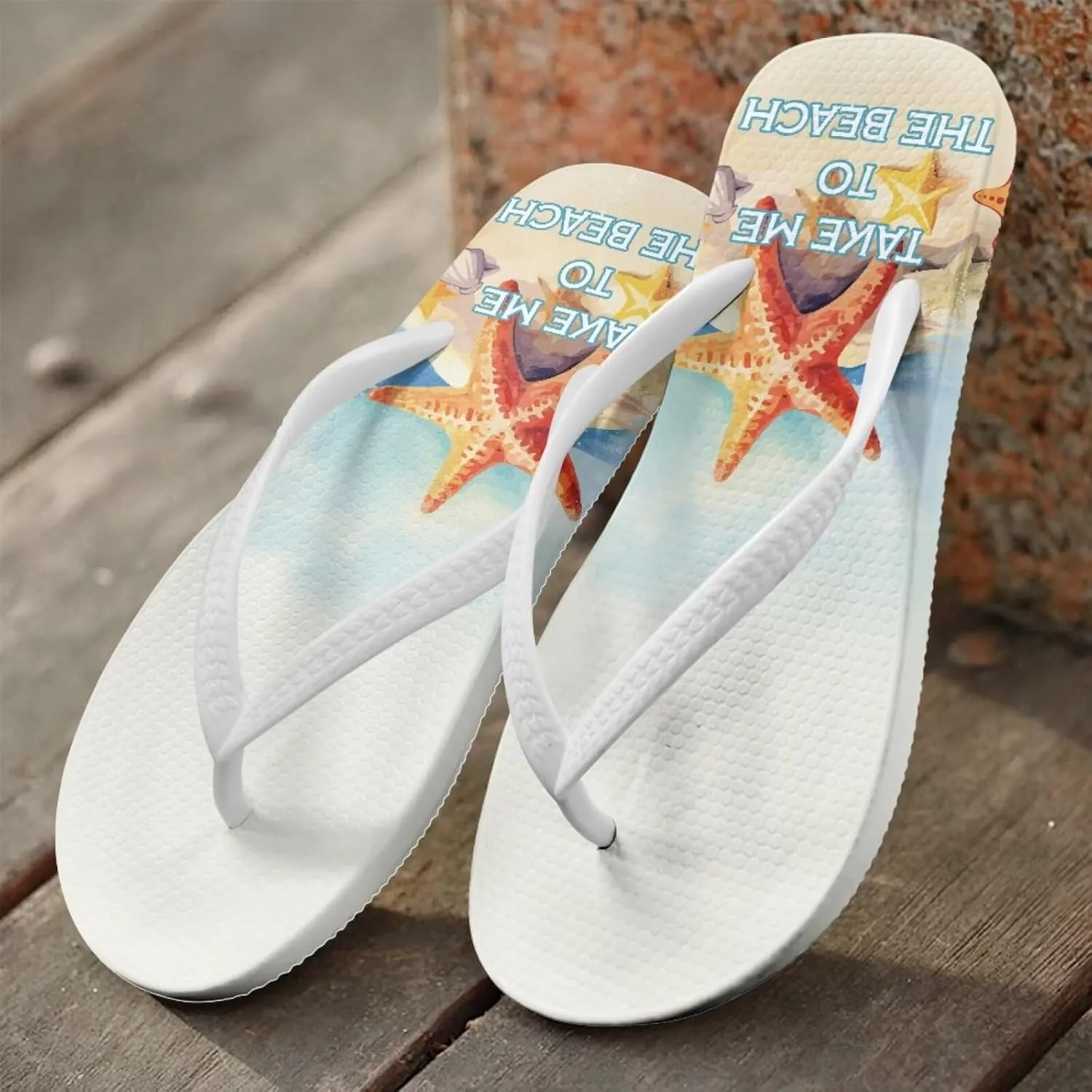 Coloranimal Womens Flip Flops Summer Beach Sandals Non Slip Flip Flops Thong Sandals for Women Lightweight Ladies Slip On Summer Slippers