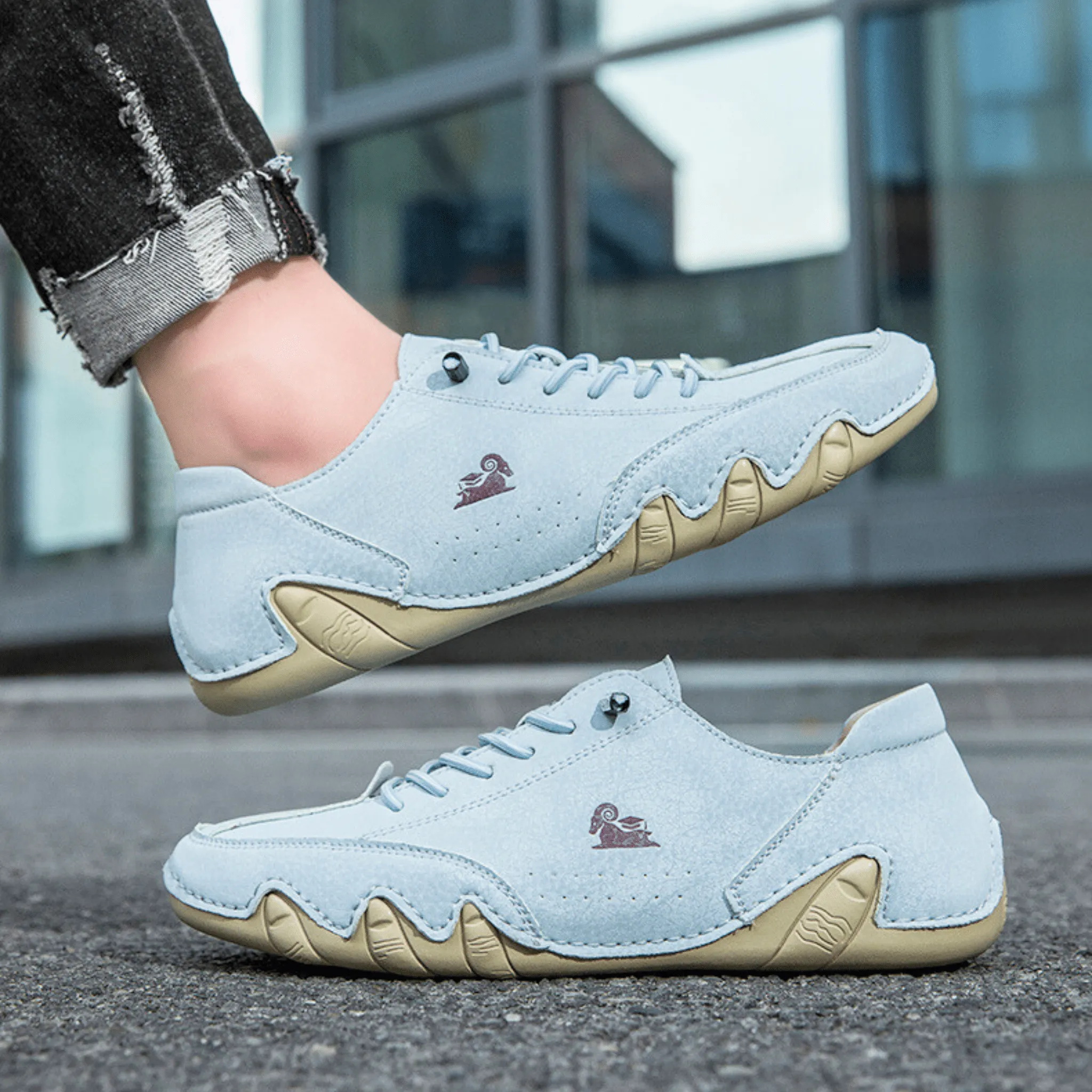 Comfortable Flat Leather Sneakers