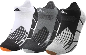 Compression Athletic Running Socks: Men Women's Low Cut Ankle Socks for Sport Enthusiasts Hiking Cycling Basketball