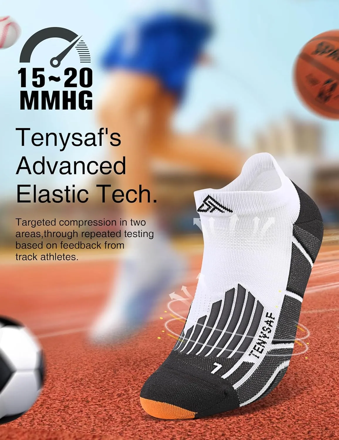 Compression Athletic Running Socks: Men Women's Low Cut Ankle Socks for Sport Enthusiasts Hiking Cycling Basketball