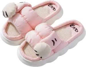 Cotton and linen slippers Men's and women's home slippers Cartoon slippers Seasonal slippers