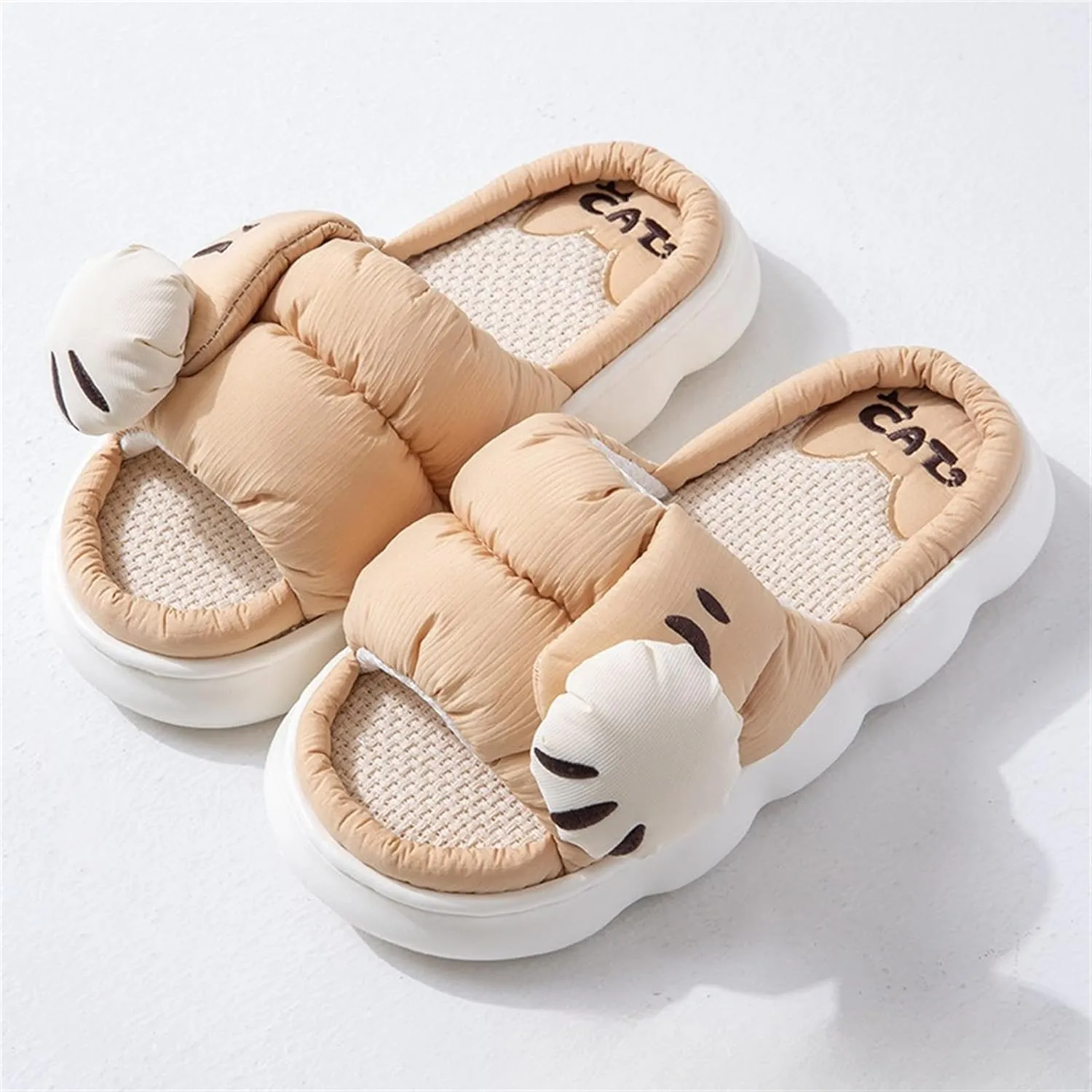 Cotton and linen slippers Men's and women's home slippers Cartoon slippers Seasonal slippers