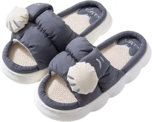 Cotton and linen slippers Men's and women's home slippers Cartoon slippers Seasonal slippers