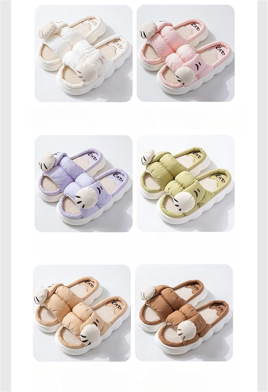 Cotton and linen slippers Men's and women's home slippers Cartoon slippers Seasonal slippers