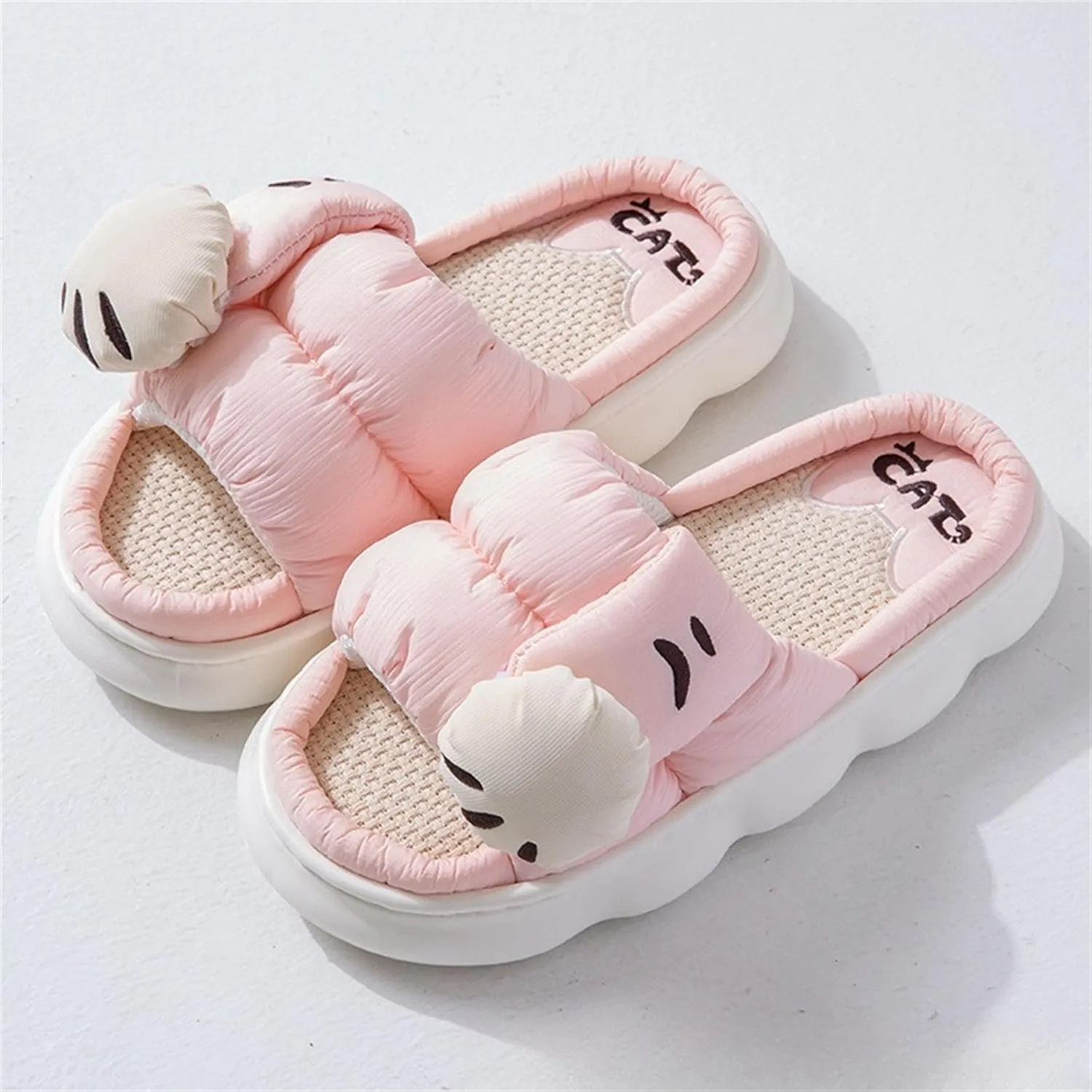 Cotton and linen slippers Men's and women's home slippers Cartoon slippers Seasonal slippers
