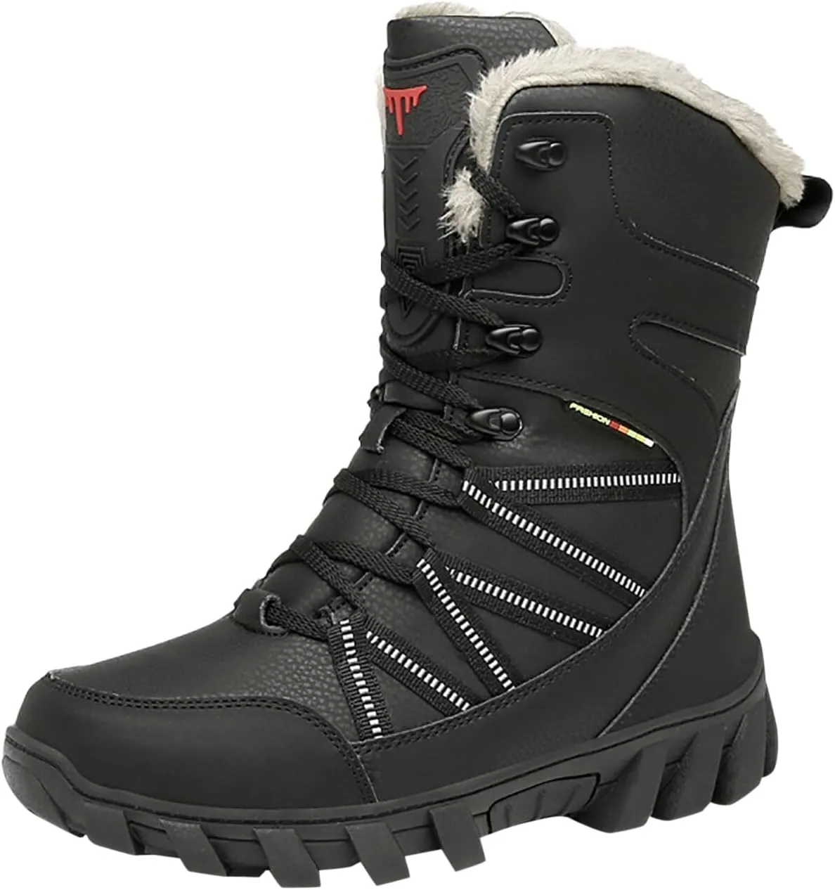 Cotton Snow Boots for Men Water Proof Insulated Mid Calf Boots Fleece Lined Warm Winter Non Slip Mens Warm Boots Size 11