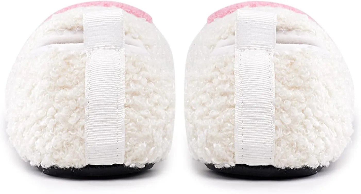 COVS Smile Face Slippers Kids Toddler Slippers for Boys Girls Slippers Toddler House Shoes Non-Slip TPR Soft Sole Kids Slippers Home Socks Shoes
