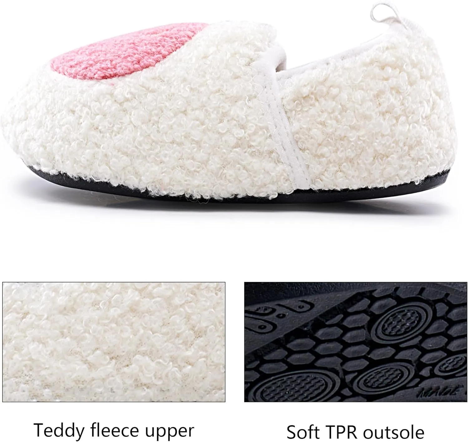 COVS Smile Face Slippers Kids Toddler Slippers for Boys Girls Slippers Toddler House Shoes Non-Slip TPR Soft Sole Kids Slippers Home Socks Shoes