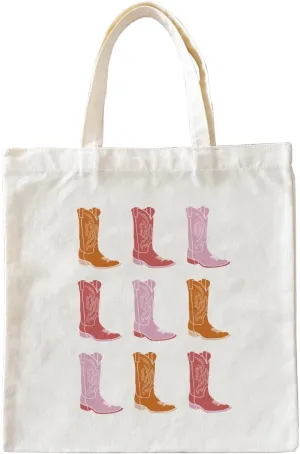 Cowgirl Boot Western Tote Bag For Women, Western Boots Bag for Women, Cowgirl Gift Bag, Shopping Bag Reusable Grocery