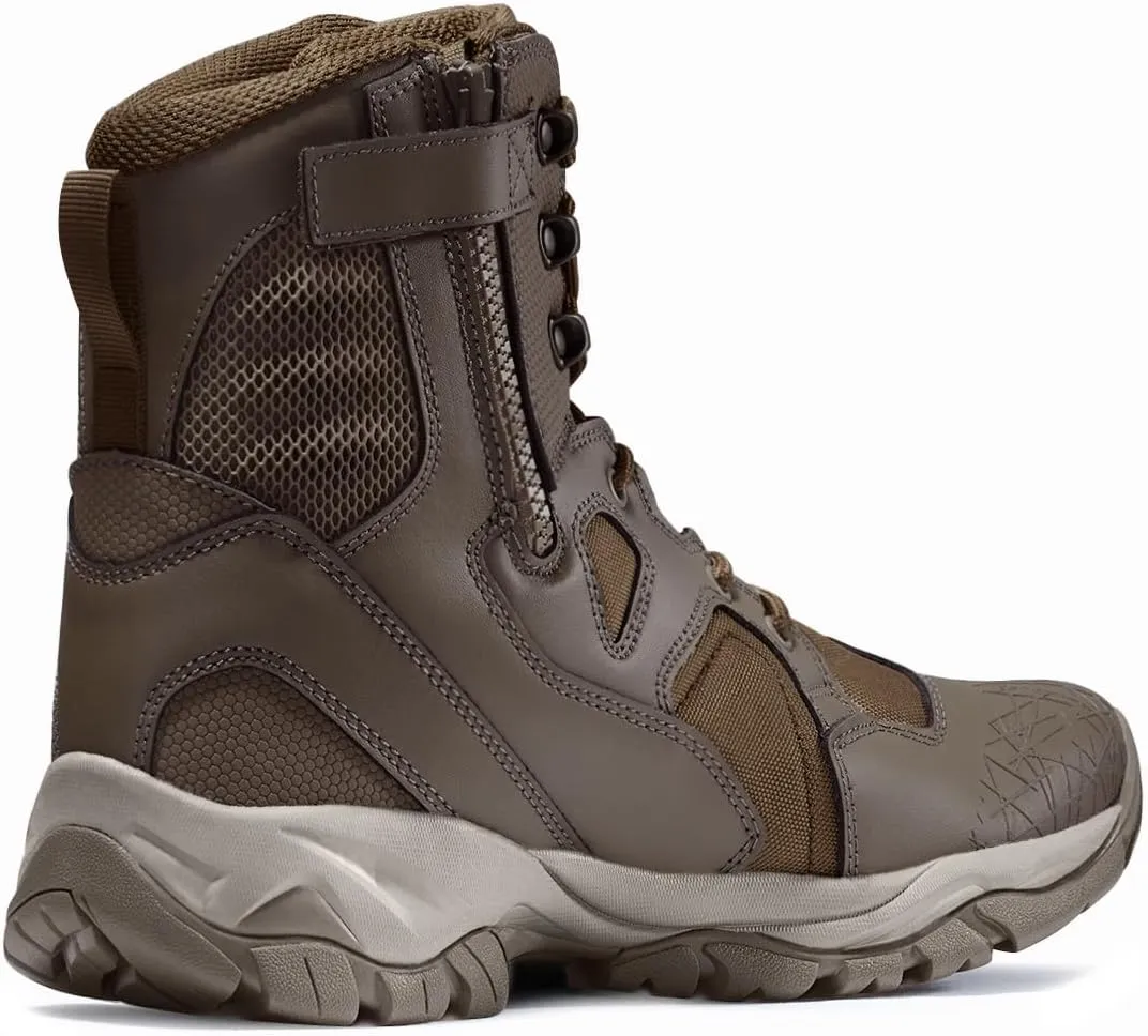 CQR Men's Military Tactical Boots, Lightweight 6 Inches Hiking Combat Boot Durable Breathable Outdoor Work Motorcycle Footwear
