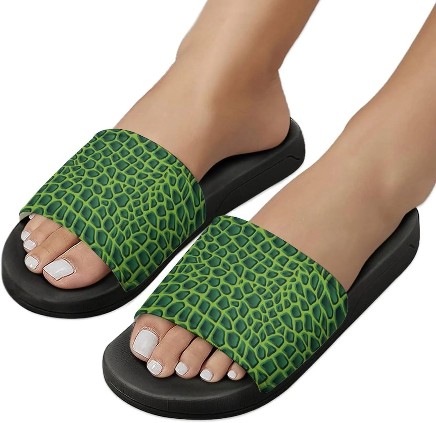 Crocodile Alligator Print House Slippers for Women Men Shower Slides Bathroom Sandals