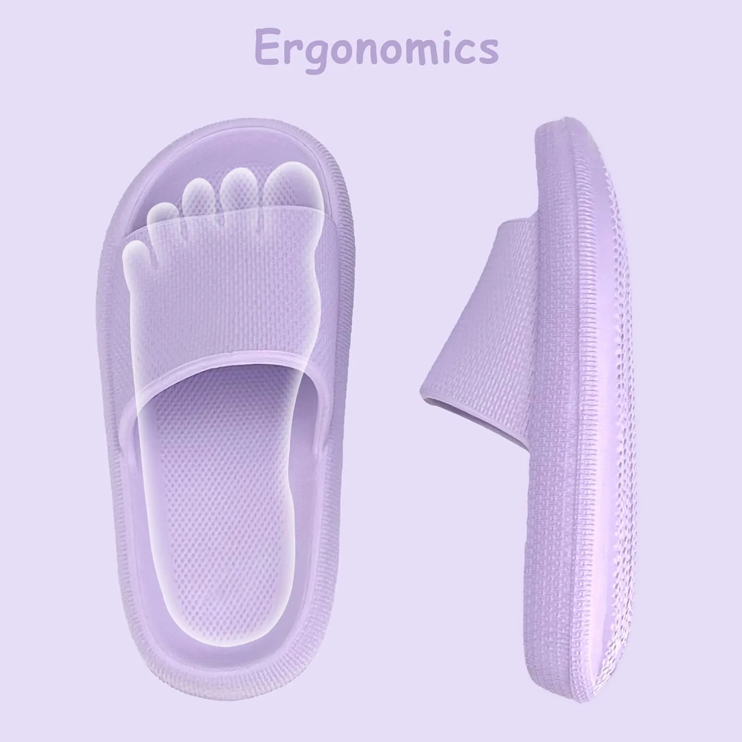 Cubufly Cloud Slides for Kids丨Boys Girls Shower Slippers Slip on Sandals丨Non-Slip Open Toe Pillow Slippers Sandals丨Quick Drying Summer Beach Pool Shoes
