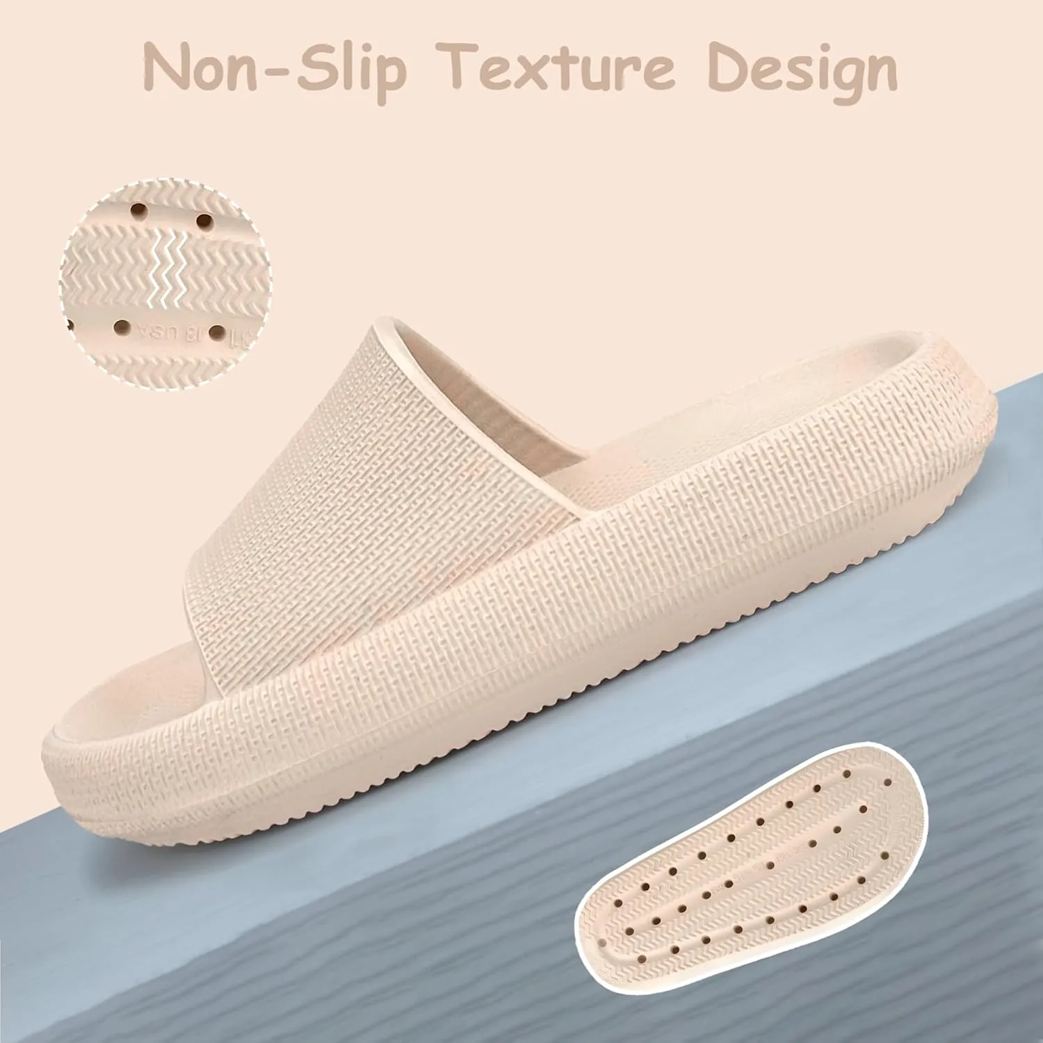 Cubufly Cloud Slides for Kids丨Boys Girls Shower Slippers Slip on Sandals丨Non-Slip Open Toe Pillow Slippers Sandals丨Quick Drying Summer Beach Pool Shoes