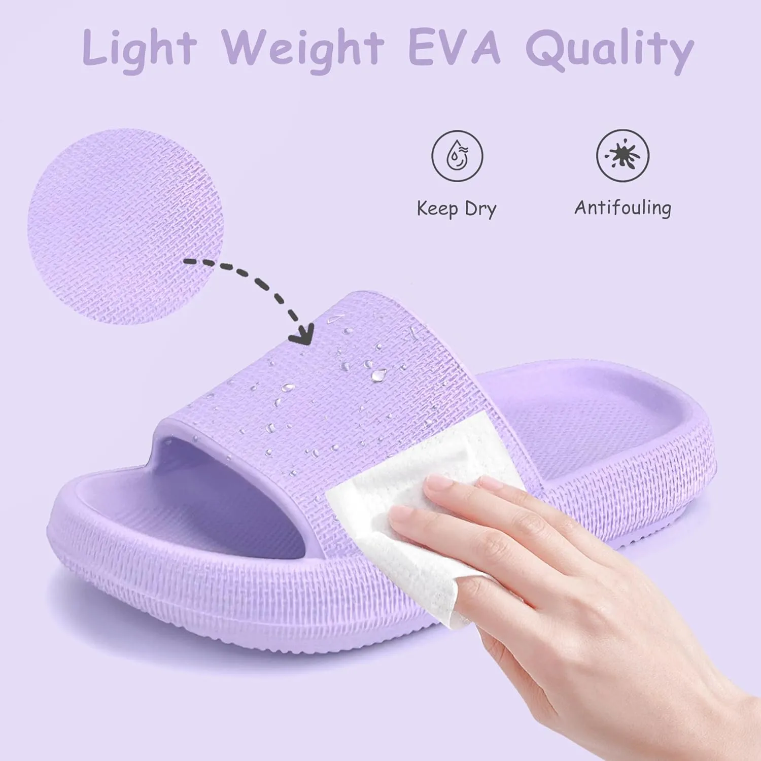 Cubufly Cloud Slides for Kids丨Boys Girls Shower Slippers Slip on Sandals丨Non-Slip Open Toe Pillow Slippers Sandals丨Quick Drying Summer Beach Pool Shoes