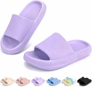 Cubufly Cloud Slides for Kids丨Boys Girls Shower Slippers Slip on Sandals丨Non-Slip Open Toe Pillow Slippers Sandals丨Quick Drying Summer Beach Pool Shoes