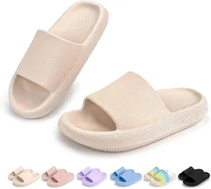 Cubufly Cloud Slides for Kids丨Boys Girls Shower Slippers Slip on Sandals丨Non-Slip Open Toe Pillow Slippers Sandals丨Quick Drying Summer Beach Pool Shoes