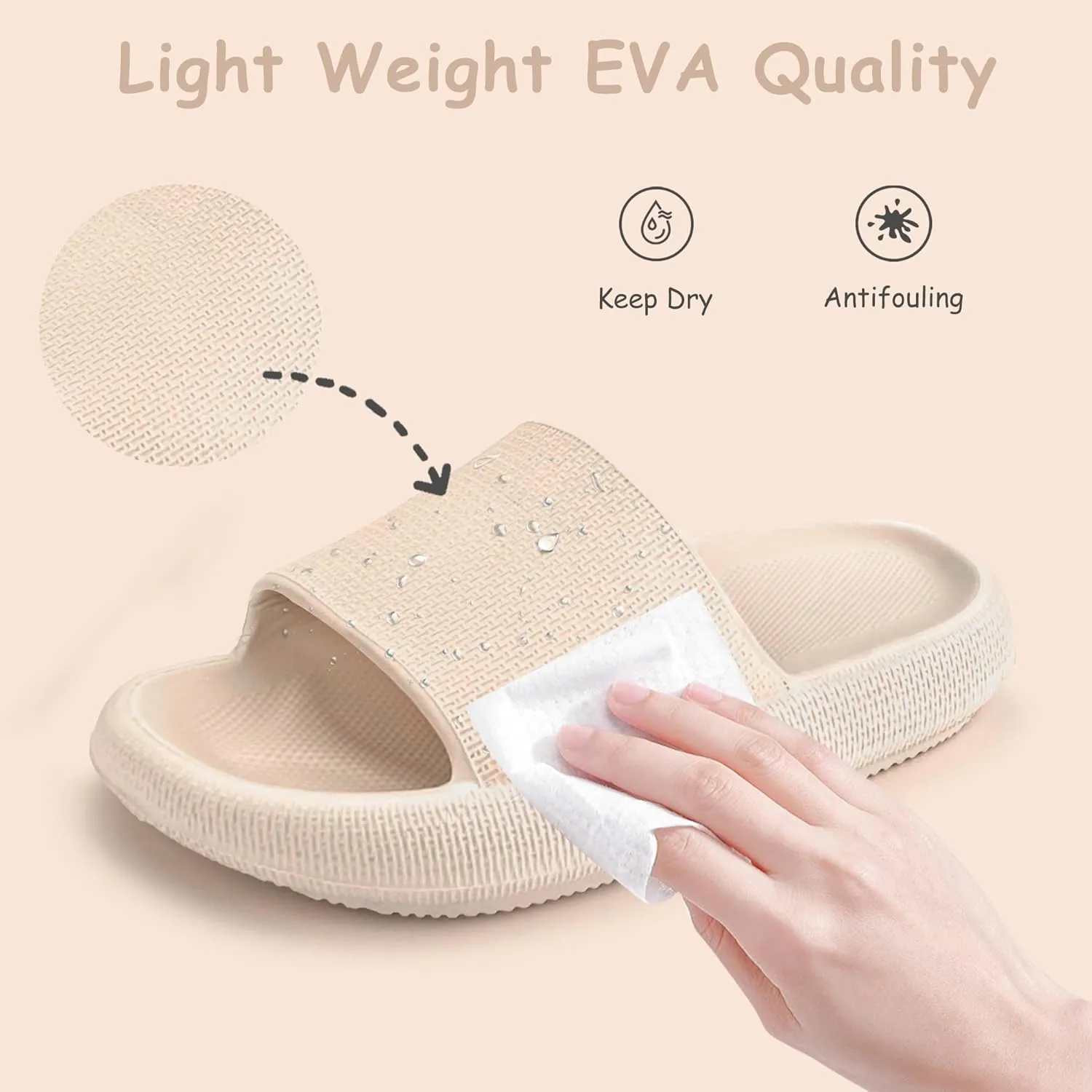 Cubufly Cloud Slides for Kids丨Boys Girls Shower Slippers Slip on Sandals丨Non-Slip Open Toe Pillow Slippers Sandals丨Quick Drying Summer Beach Pool Shoes