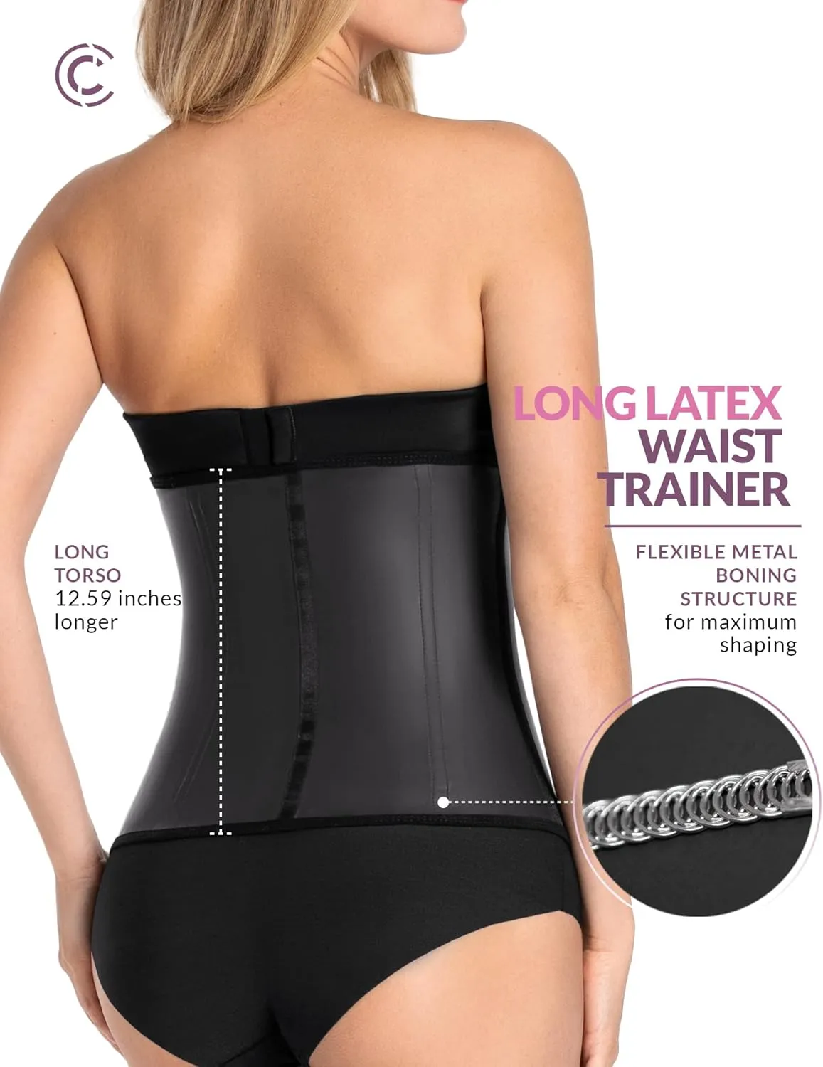 CURVEEZ Colombian Fajas - Waist Trainer Corset Shapewear for Women, Postpartum Belly Band, Tummy Control, Body Shaper