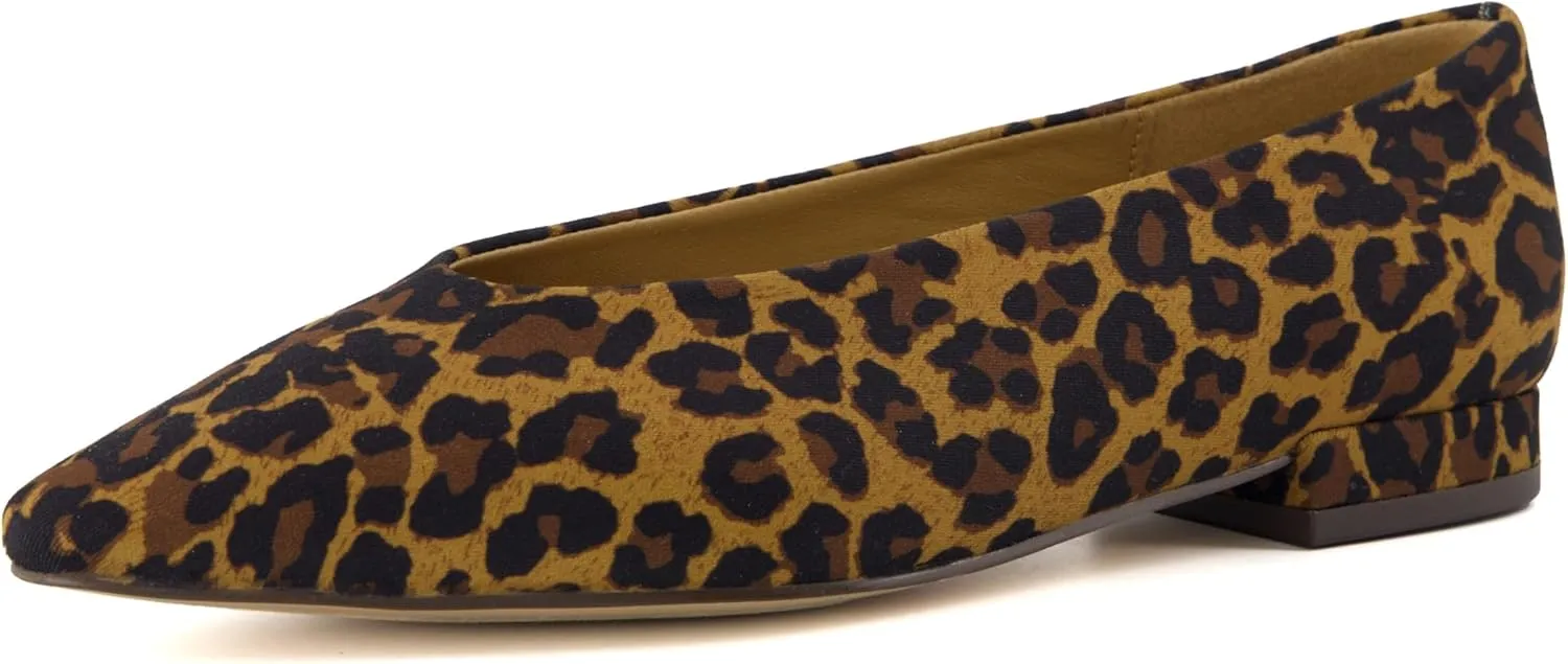 CUSHIONAIRE Gabor Women's Pointed Toe Slip-On Flat  Memory Foam, Wide Widths Available