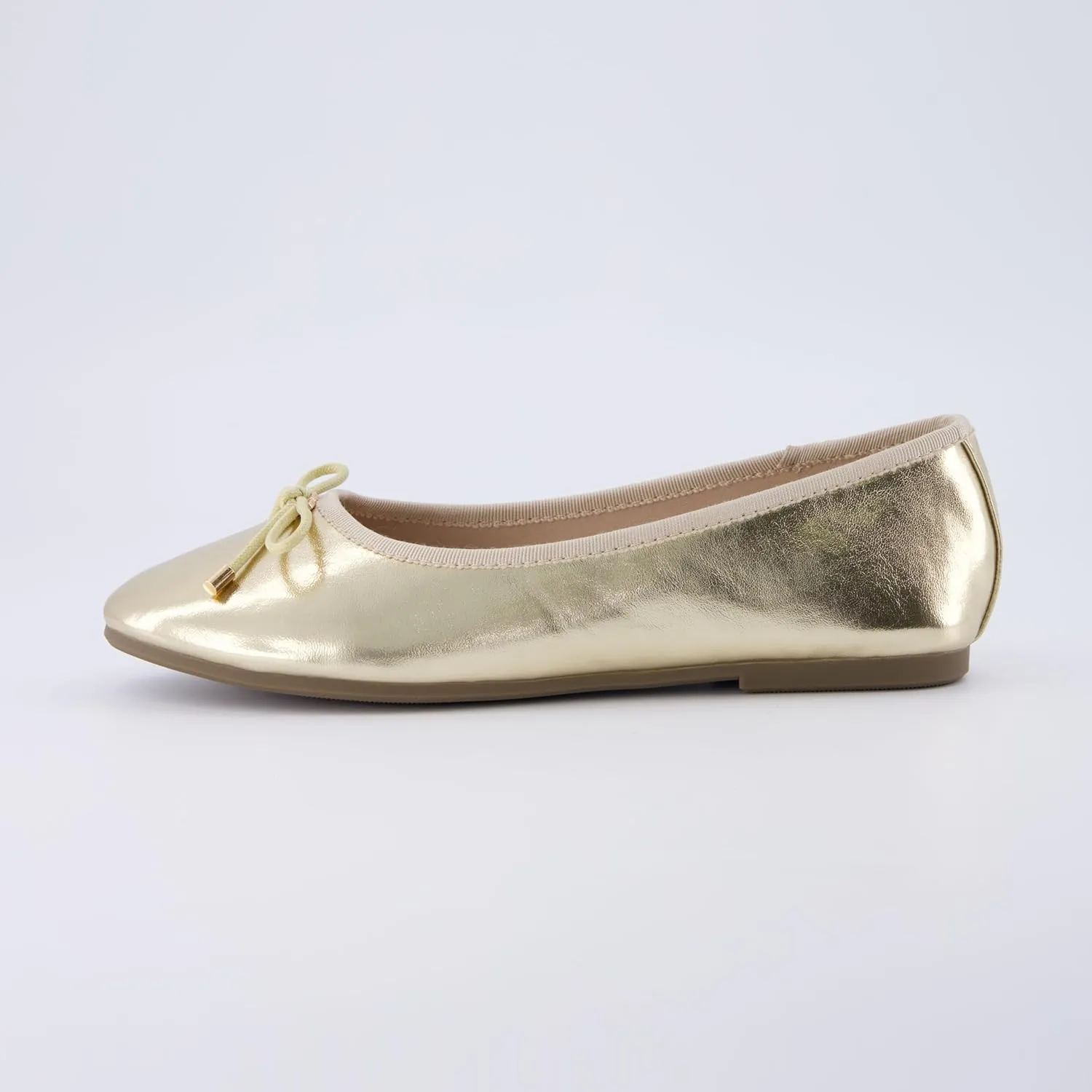 CUSHIONAIRE Women's Dove Bling Bow Flat with  Memory Foam, Wide Widths Available