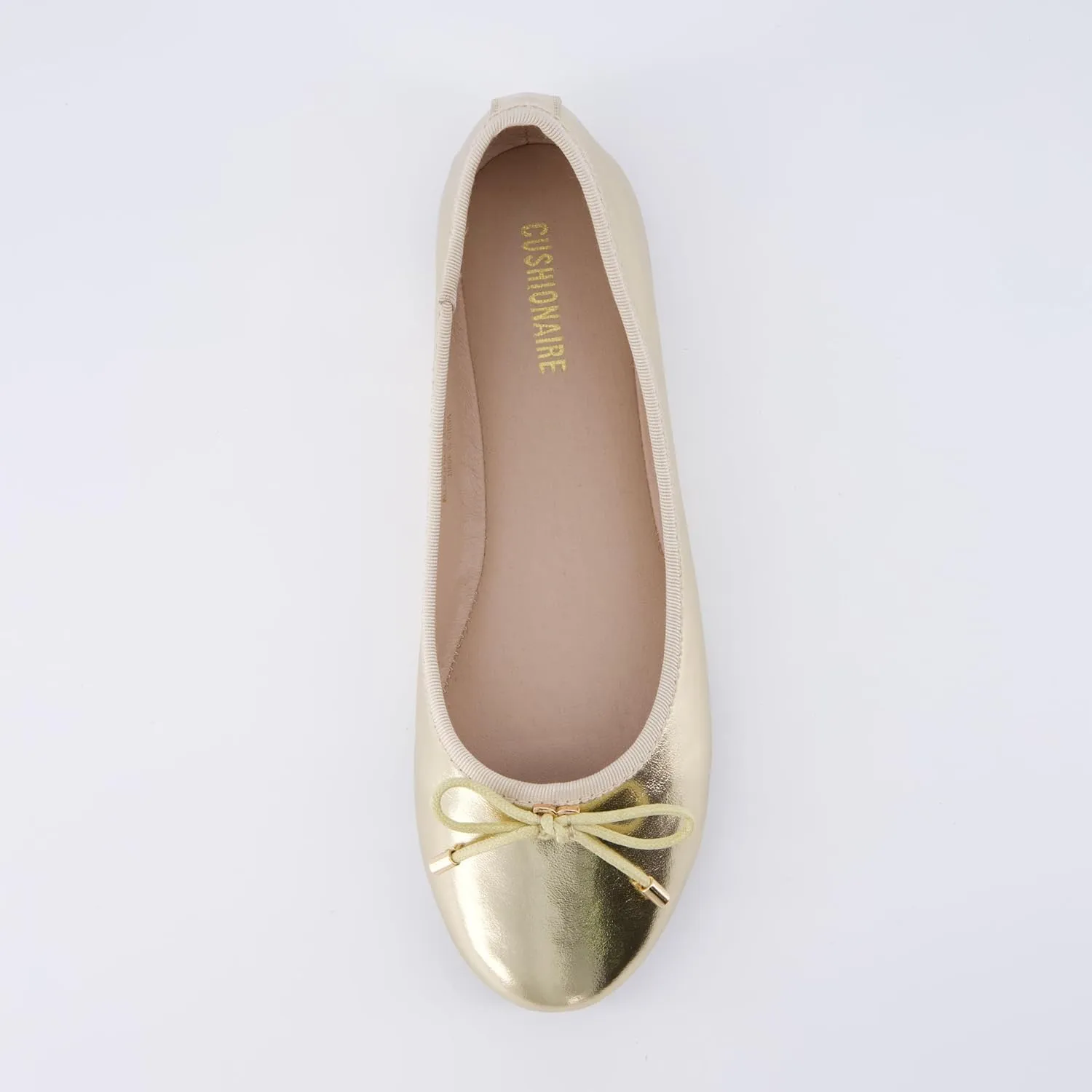 CUSHIONAIRE Women's Dove Bling Bow Flat with  Memory Foam, Wide Widths Available
