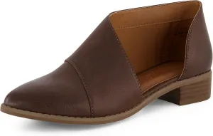 CUSHIONAIRE Women's Puck Side Cut Out Flat  Memory Foam and Wide Widths Available