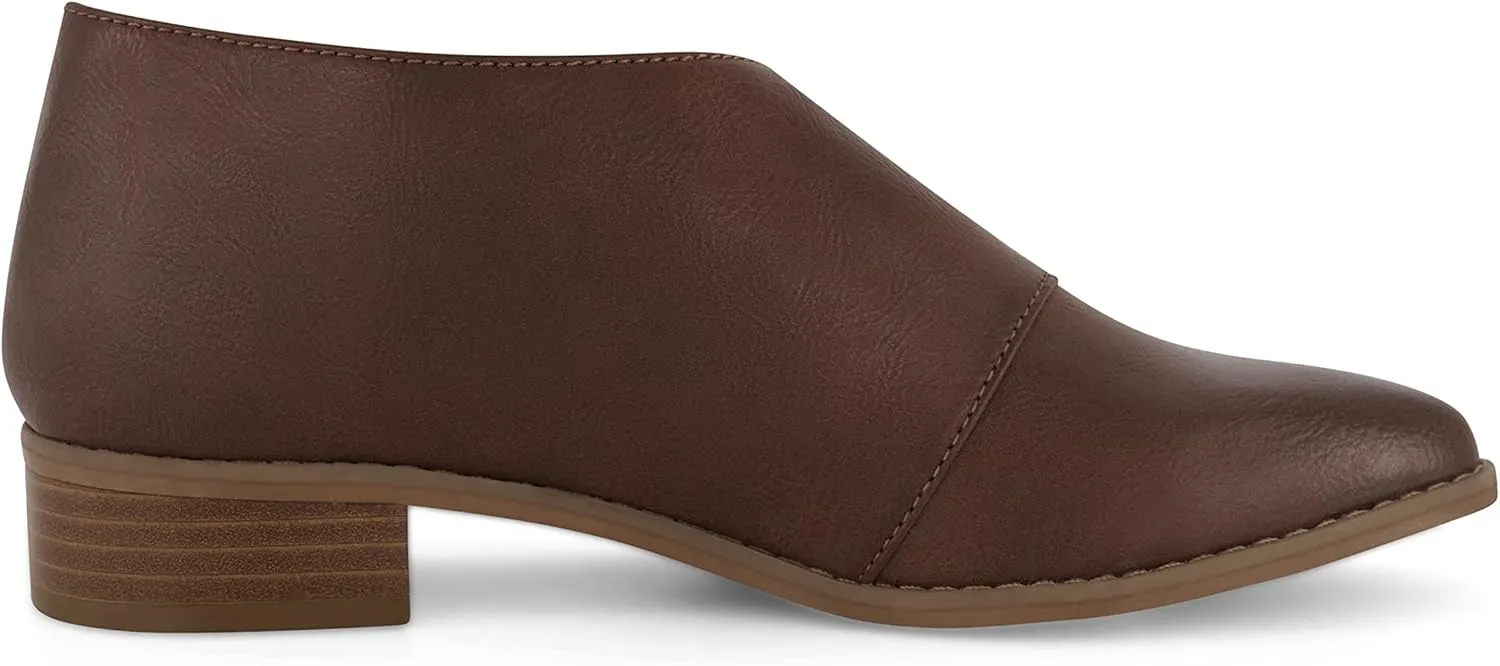 CUSHIONAIRE Women's Puck Side Cut Out Flat  Memory Foam and Wide Widths Available