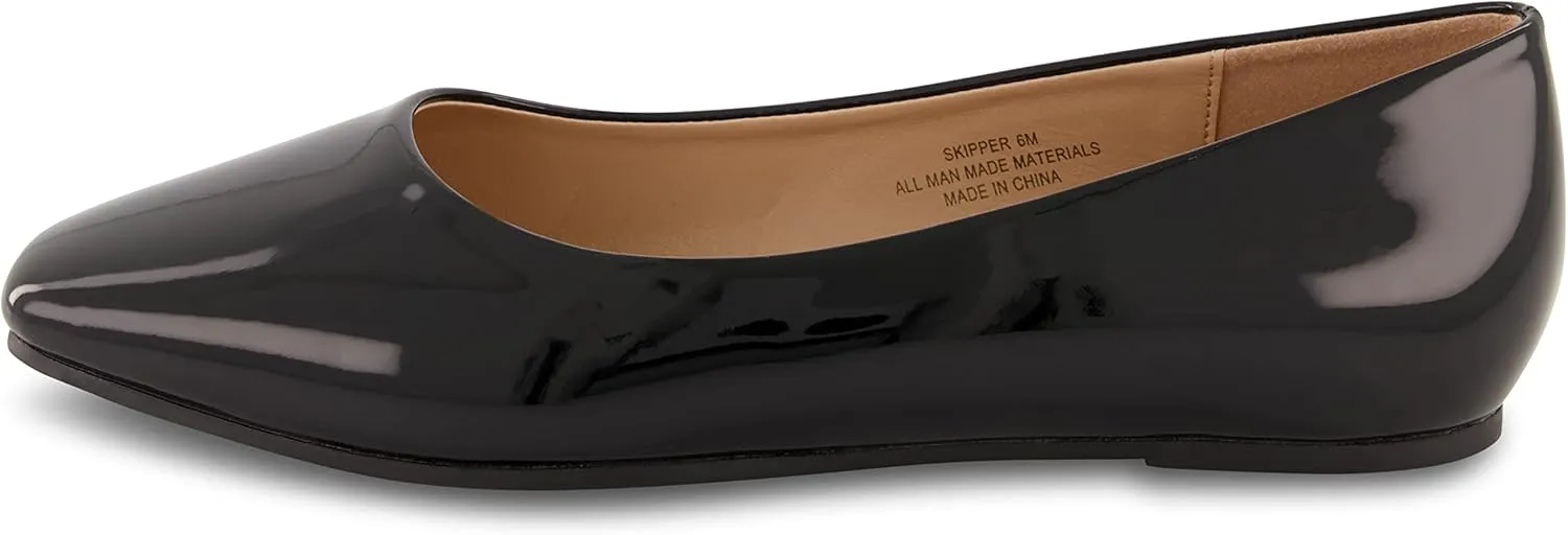 CUSHIONAIRE Women's Skipper Flat with  Memory Foam, Wide Widths Available